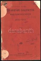 Gerster Miklós: Gyáripari balesetek Magyarországon 1900-1905. Bp., 1907, Markovits és Garai-ny., 56 p. Kiadói papírkötés, sérült, szétvált borítóval, intézményi bélyegzőkkel.