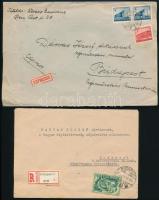 1953 2 db levél Darvas József népművelési miniszternek címezve, az egyik ajánlott, a másik expressz