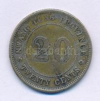 Kína 1922. Kwang-Tung tartomány 20c Ag T:VF patina China 1922. Kwang-Tung Province 20 Cents Ag C:VF patina Krause Y#423