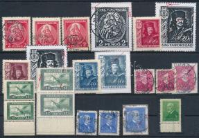 Lemez- és nyomdahibás bélyegek összeállítása 5 db stecklapon, lefűzve, jelölésekkel