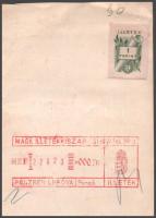 1939 Bp., a Budapesti Kereskedelmi és Iparkamara által kiállított vendéglős mesterlevél, 2P + 1Ft il...