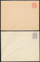 1900 10f és 16f használatlan díjjegyes boríték, mindkettő jó állapotban (Hodobay: 40b és 42b)