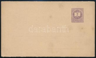 1884 Négyrét hajtott használatlan 2kr levelezőlap, szövegnyomás nélkül (Hodobay: 23.III)