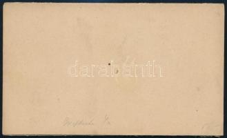 1884 Négyrét hajtott használatlan 2kr levelezőlap, szövegnyomás nélkül (Hodobay: 23.III)