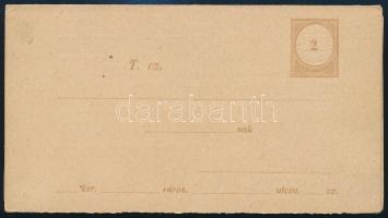 1884 Háromrészes adóintéses használatlan levelezőlap