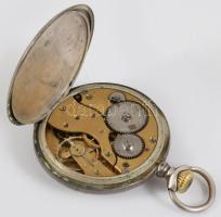 Eterna ezüst (Ag) tokos zsebóra, működik, de másodperc mutatója hiányzik, d: 5 cm