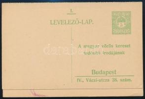 1914 5f használatlan Vöröskereszt válaszos tudakozólap