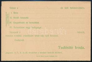 1914 5f használatlan Vöröskereszt válaszos tudakozólap