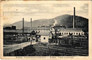 1932 Szolyva, Svalava, Svaljava, Szvaljava, Svaliava; Parná továrna drevového liehu / Faszesz lepároló gyár. Andor Morvay kiadása / wood distillery (EB)
