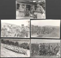 cca 1950-1960 Magyar Néphadsereg, 5 db katonai fotó, 8x13 cm körül