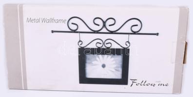 Vintage fém képkeret, dobozában, 32x22 cm