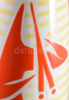 Zsolnay jazz zenekar mintás retro art deco váza. Kézzel festett, jelzett, hibátlan 41 cm