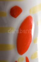 Zsolnay jazz zenekar mintás retro art deco váza. Kézzel festett, jelzett, hibátlan 41 cm