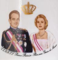 Limoges Rainer monacói herceg és felesége házasságára készült mokkás csésze. Matricás, jelzett, hibá...