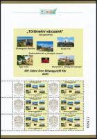 2025 Történelmi városaink 6 db bélyeget tartalmazó megszemélyesített kisív