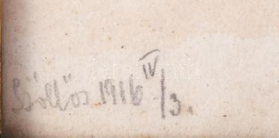 Halász József (1874-1935): Vízimalom, Szöllős (Sopron környéke), 1916. Akvarell, papír, jelzett. Kis...