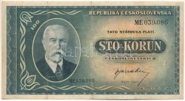 Csehszlovákia 1945. 100K T:F,VG Czechoslovakia 1945. 100 Korun C:F,VG Krause P#63