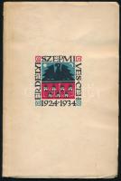 Erdélyi Szépmíves Céh emlékkönyv. 1924-1934. [Kolozsvár], 1934.,Erdélyi Szépmíves Céh, 75+3 p. Kós Károly Atila királról ének c. művével és egészoldalas, fekete-fehér illusztrációival. Kiadói illusztrált papírkötés.