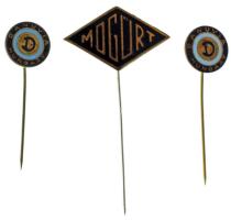 DN "Danuvia - Hungary" zománcozott fém kitűző (11mm) + "MOGÜRT" zománcozott fém kitűző (24x15mm) T:AU,XF