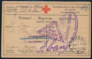 1916 Tábori posta levelezőlap turkesztáni hadifogolytáborból küldve