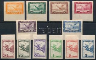1927 Repülő (I.) luxus ívszéli vágott sor (100.000) / Mi 467-470 imperforate margin set
