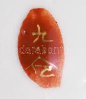 Japán Kutani 13 részes kávés készlet, jelzett, közte pattogzással