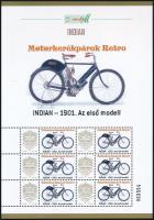 2025 Motorkerékpárok retro - Indian 1901. 6 db bélyeget tartalmazó megszemélyesített kisív