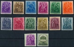 1938 Szent István (III.) vágott sor (120.000) / Mi 551-564 imperforate set
