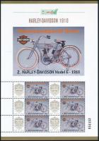2025 Motorkerékpárok retro - 2. Harley Davidson 1910 6 db bélyeget tartalmazó megszemélyesített kisív