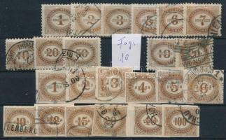 Ausztria 1894-1899 2 db Portó sor Mi 1-9 + 10-21 (Mi EUR 155,-)