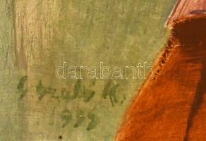 Gáborjáni Szabó Kálmán (1897-1955): Szenteltvíz, 1930-as évek. Tempera, rétegelt falemez, jelzett. H...