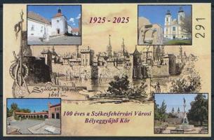 2025 100 éves a Székesfehérvári Városi Bélyeggyűjtő Kör emlékív (Nr 291)