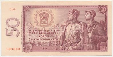 Csehszlovákia 1964. 50K "J 08 180898" T:F szép papír Czechoslovakia 1964. 50 Korun "J 08 180898" C:F fine paper Krause 90