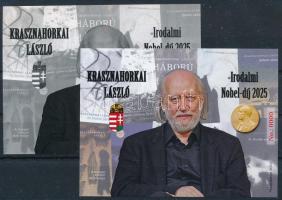 2025 Krasznahorkai László irodalmi Nobel-díj emlékív pár azonos (No 0000) sorszámmal