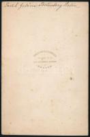 cca 1860-1870 Fackh Gedőné Pöltenberg Helén portréja, keményhátú fotó Borsos és Doctor pesti műtermé...