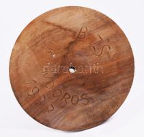 Faragott fa gyertyatartó, jelzett 27 cm