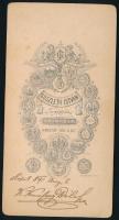 1891 Kenesei Kenessey Béla tiszti egyenruhában, hátoldalon feliratozott fotó Goszleth István budapes...