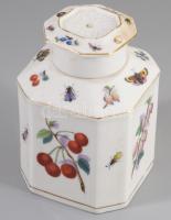 Herendi? fűszeres flaska. Kézzel festett, jelzés nélkül, kopással. Ca 1890. m 15 cm