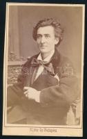 cca 1873 ifj. Lendvay Márton (1830-1875) színész portréja, vizitkártya Klösz György budapesti műterméből, 10x6 cm