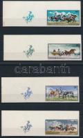 1968 Hortobágy vágott sor bal oldali szelvénnyel (120.000) / Mi 2423-2431 imperforated set with tabs...
