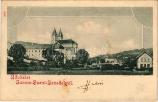 1900 Garamszentbenedek, Sankt Benedikt, Sväty Benadik, Hronsky Benadik; bencés apátság / Benedictine monastery (fl)