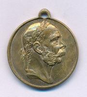 Ausztria 1908. "Ferenc József uralkodásának 60. évfordulójára" kétoldalas sárgaréz emlékér...