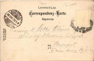 1899 Fiume, Rijeka; "PANNONIA" kivándorlási hajó a kikötőben / Auf der Reise von Fiume nac...