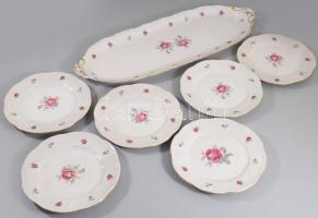 Zsolnay szendvicses készlet. Matricás, jelzett, kopásokkal