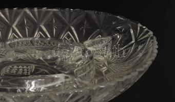 Több részes üveg kínáló tál. Hibátlan 32 cm