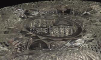 Több részes üveg kínáló tál. Hibátlan 32 cm