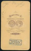 cca 1870 Vrabély Szerafina (1841-1931), Karl Tausig (1841-1871) lengyel zongoraművész, zeneszerző fe...