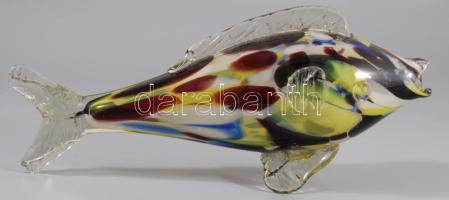 Salgótarjáni üveg hal, hibátlan 25 cm