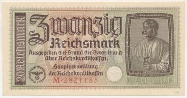Német Harmadik Birodalom / Német megszállt területek 1940-1945. 20M "M.2821185" T:AU German Third Empire / German Occupied Territories 1940-1945. 20 Reichsmark "M.2821185" C:AU Krause P#R139
