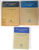 Cipőipari technikumi tankönyvek, 3 db - Cipőpari anyagismeret, Cipőipari géptan, A cipő szerkesztése. Kiadói papírkötés, kopottas állapotban.